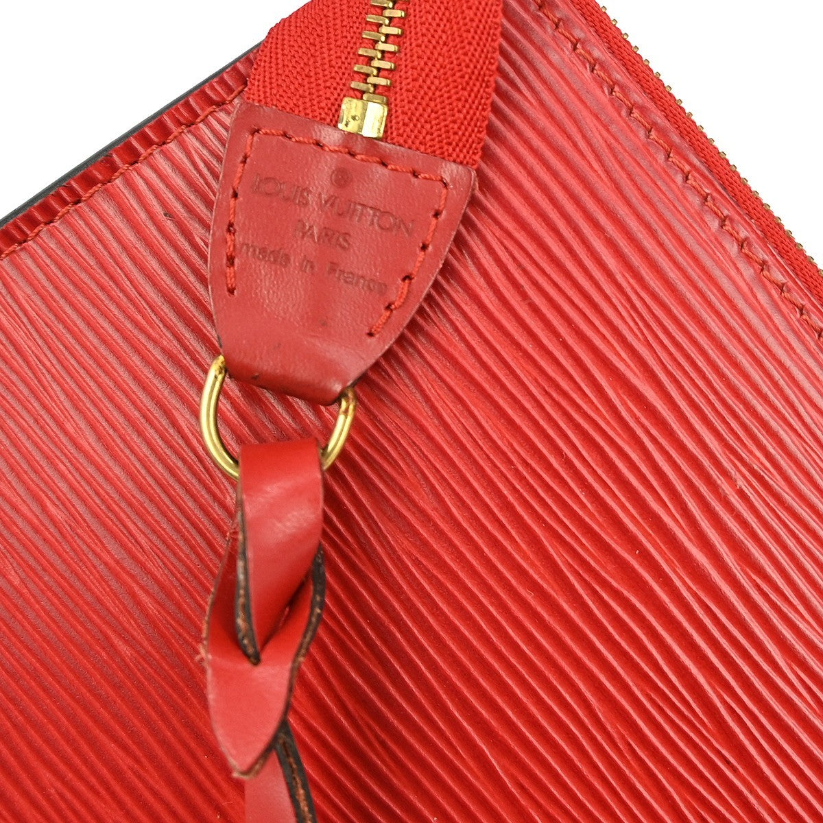 Louis Vuitton Pochette Accessoires Epi Leather, RED, LEATHER, Clutche & pouche