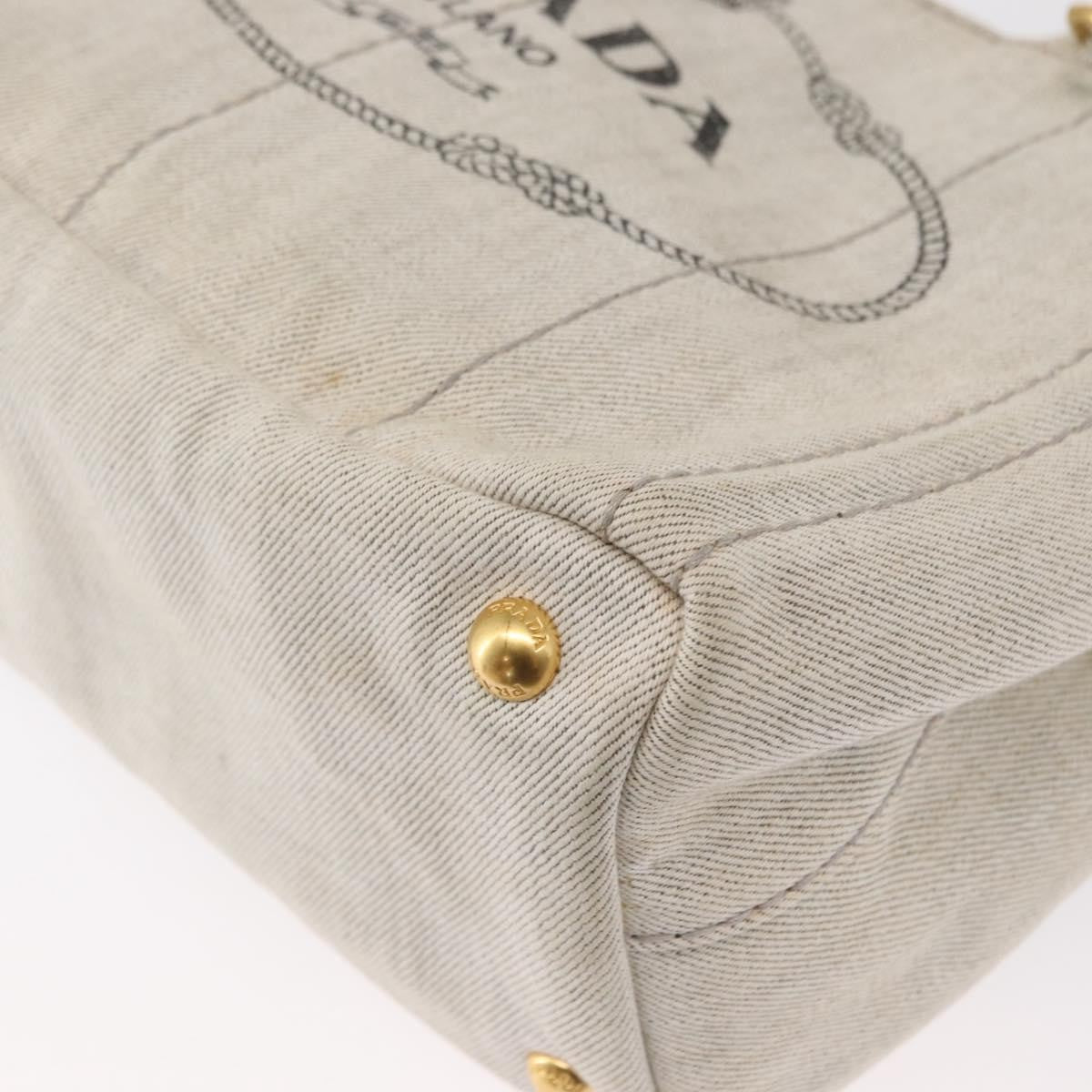Prada Canapa Convertible Tote Canvas, GRAY, CANVAS, Tote bag