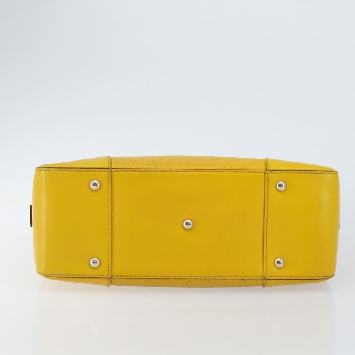 Gucci Bright Top Handle Bag Diamante Leather, YELLOW, LEATHER, Handbag