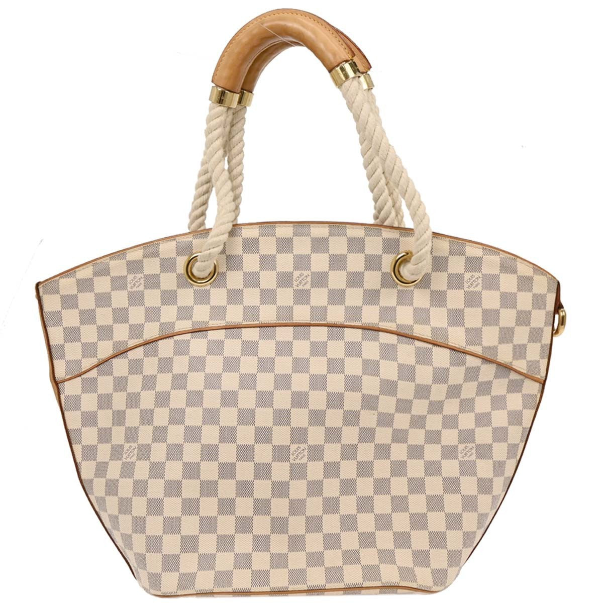Louis Vuitton Pampelonne Handbag Damier, WHITE, CANVAS, Tote bag