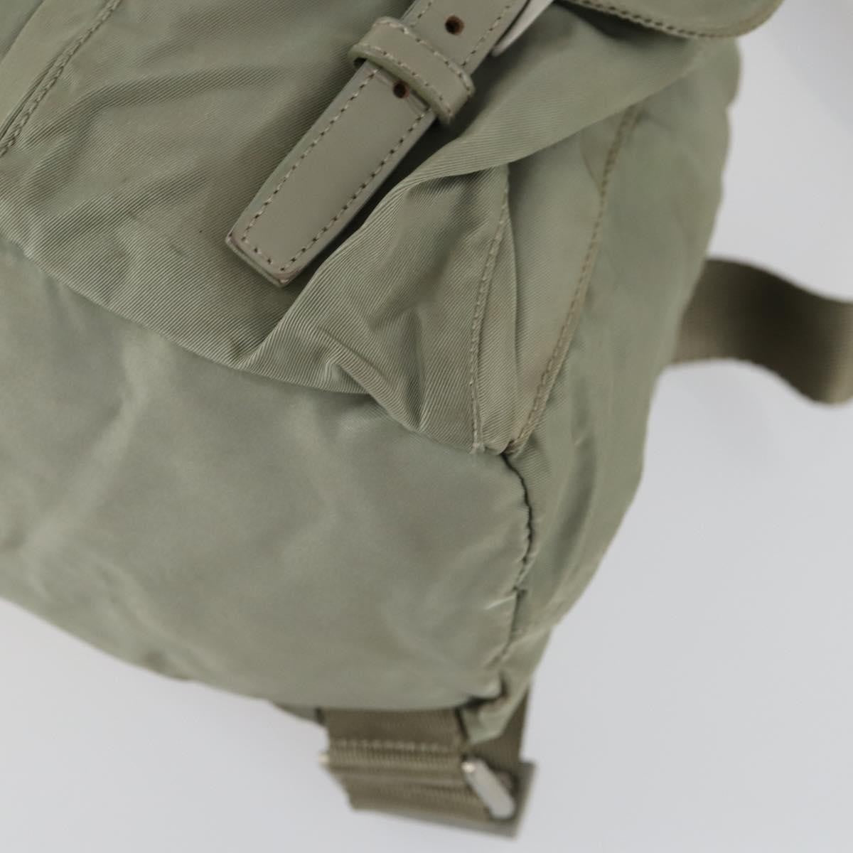 Prada Double Front Pocket Backpack Tessuto, BEIGE, NYLON, Backpack