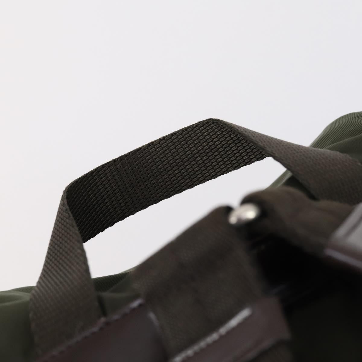 Prada Corsaire Backpack Embroidered Quilted Denim, KHAKI, NYLON, Backpack