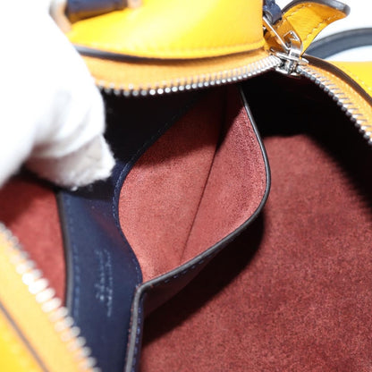 Celine Soft Cube Bag Leather, YELLOW, LEATHER, Handbag