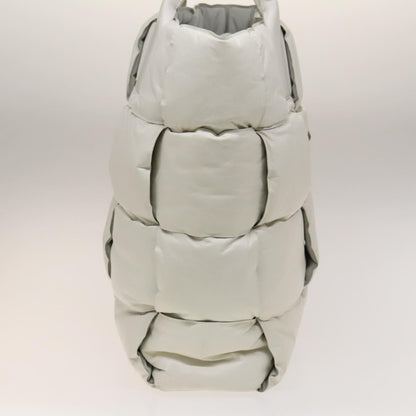 Bottega Veneta Squash Tote Padded Maxi Intrecciato Leather, WHITE, LEATHER, Tote bag