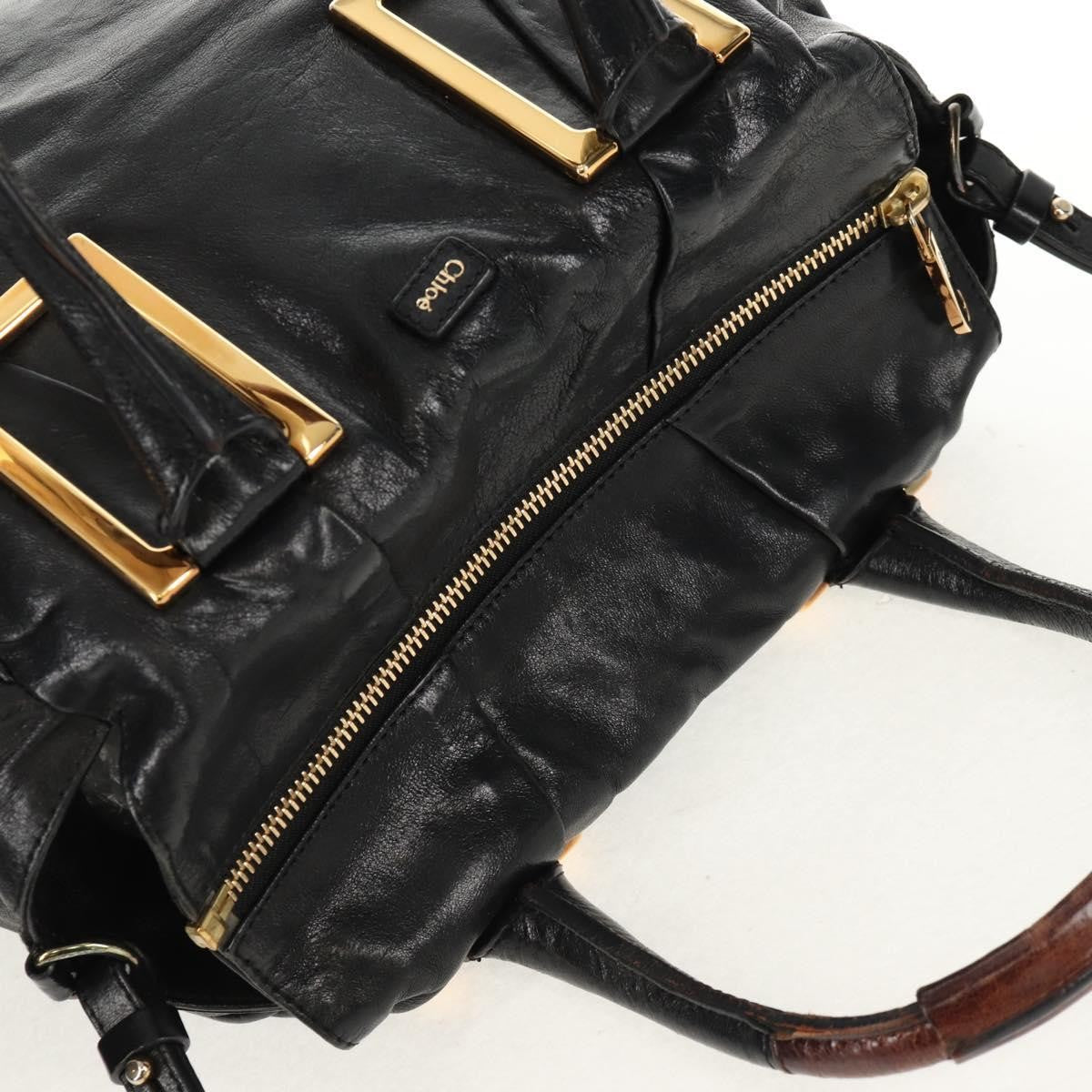 Chloe Ethel Handbag Leather, BLACK, LEATHER, Handbag