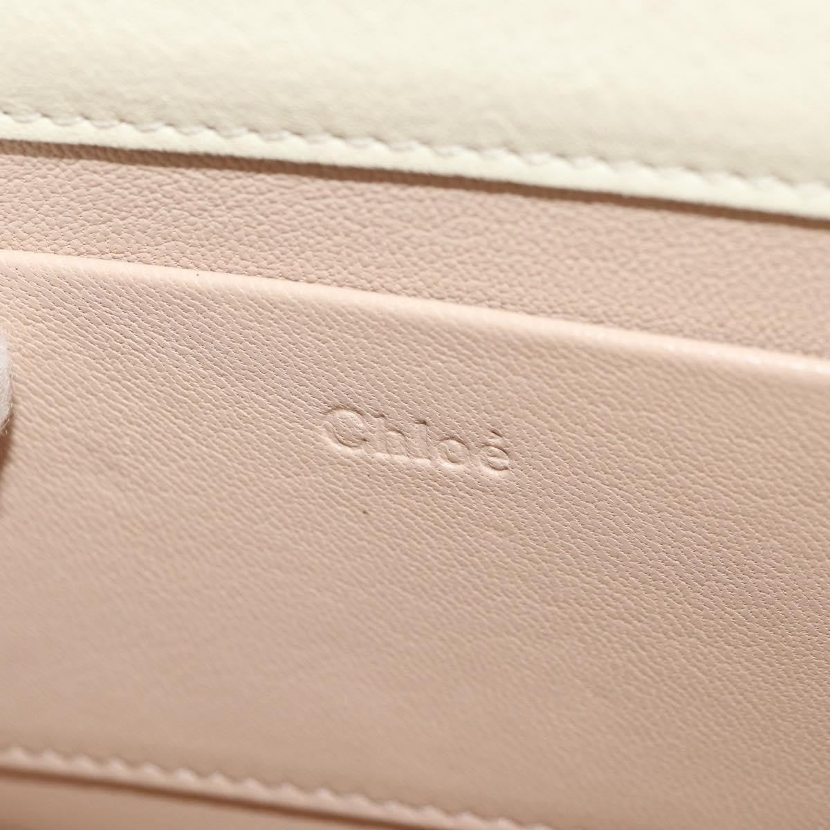 Chloe Nile Minaudière Leather, WHITE, LEATHER, Handbag