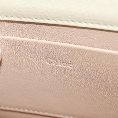 Chloe Nile Minaudière Leather, WHITE, LEATHER, Handbag