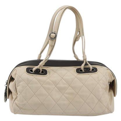 Chanel Matelassé Lambskin leather, Neutral, Leather, Handbag