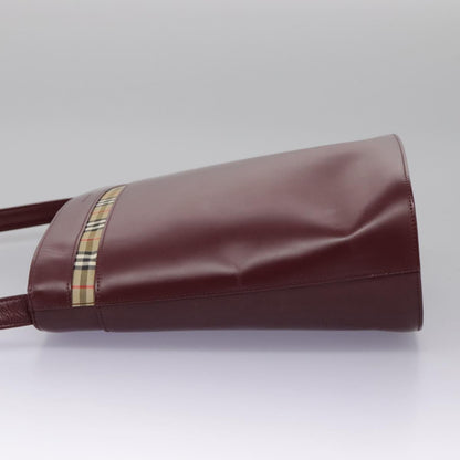 Burberry Shoulder Bag Leather, BURGUNDY, LEATHER, Shoulder bag