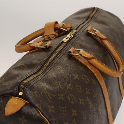 Louis Vuitton Keepall Bag Monogram Canvas, BROWN, CANVAS, Travel bag