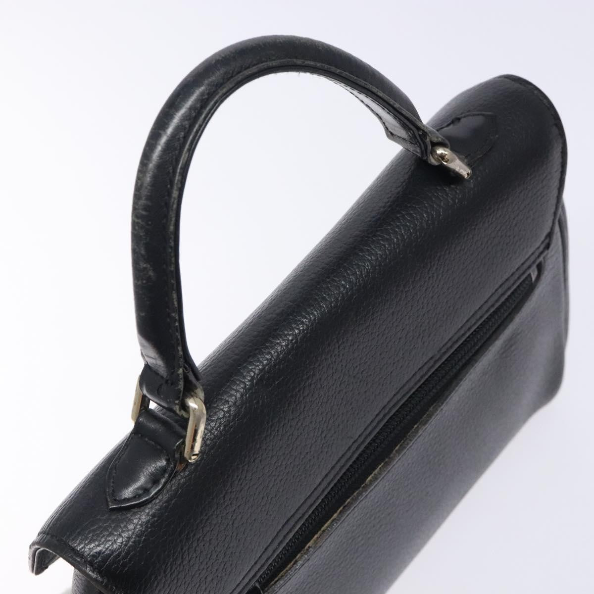 Burberry Vintage Handbag Leather, BLACK, LEATHER, Handbag