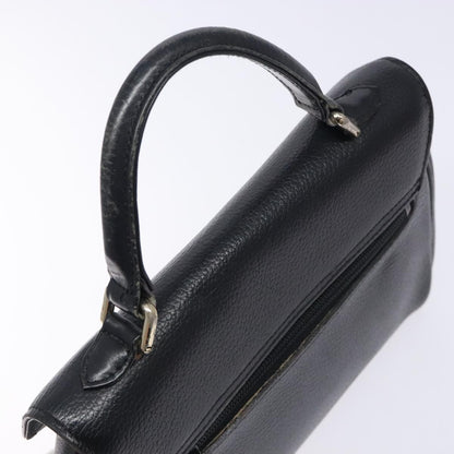 Burberry Vintage Handbag Leather, BLACK, LEATHER, Handbag