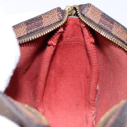 Louis Vuitton Trousse Make Up Bag Damier, BROWN, CANVAS, Clutche & pouche