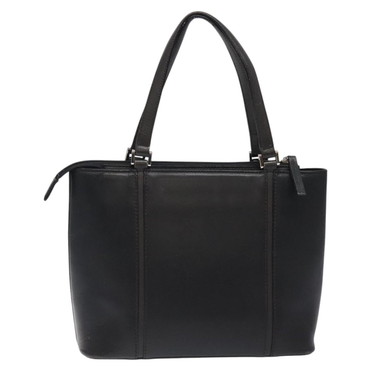 Burberry Vintage Handbag Leather, BLACK, LEATHER, Handbag