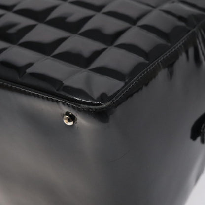 Chanel Chocolate Bar CC Bowler Bag Quilted Patent, BLACK, PATENT_LEATHER, Handbag