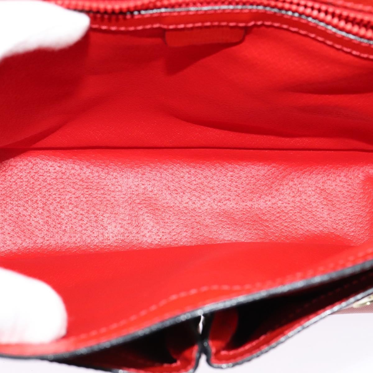 Celine Circle logo Leather, RED, LEATHER, Shoulder bag