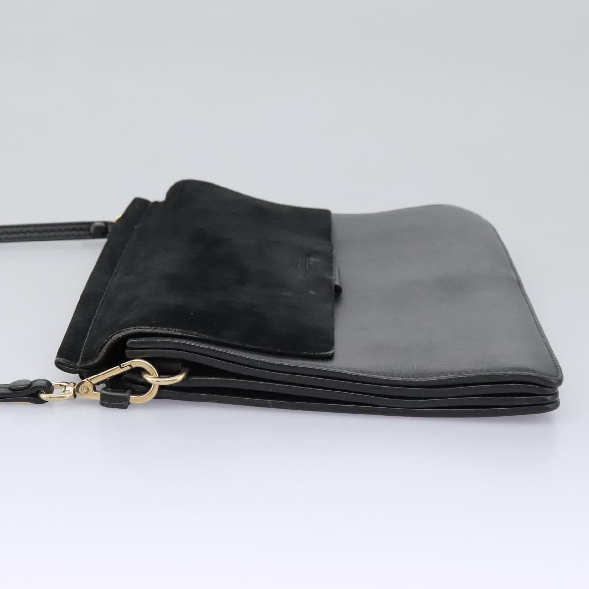 Chloe Faye Shoulder Bag Leather and Suede, BLACK, SUEDE, Shoulder bag