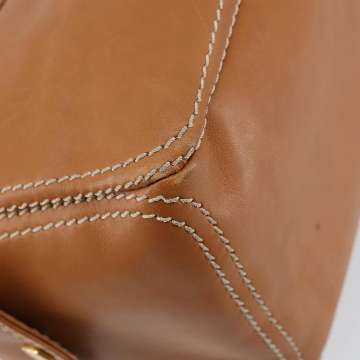 Celine Boogie Satchel Leather, BEIGE, LEATHER, Handbag