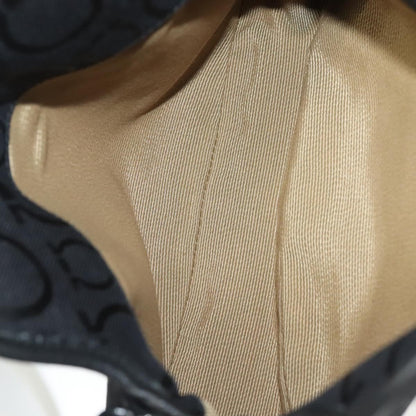 Salvatore Ferragamo Gancini handbag Canvas and Leather, BLACK, CANVAS, Handbag