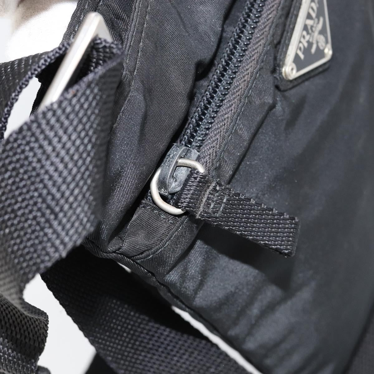 Prada Flat Messenger Bag Tessuto, BLACK, NYLON, Shoulder bag