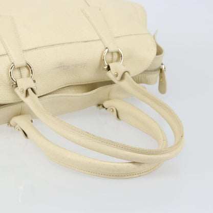Salvatore Ferragamo Gancini Shoulder Bag Leather, BEIGE, LEATHER, Shoulder bag