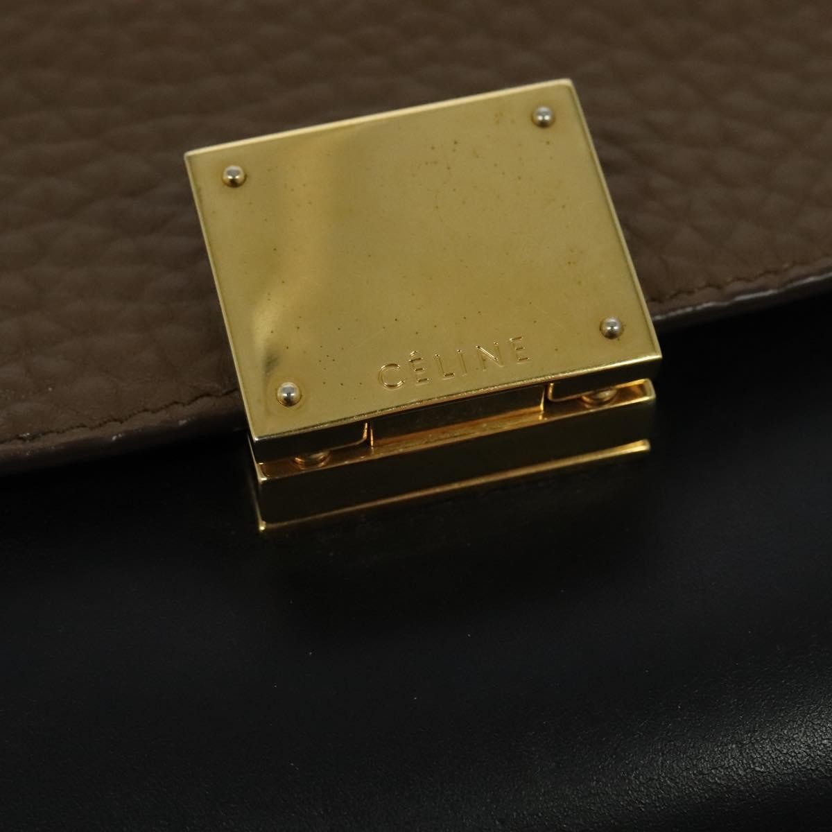 Celine Trapeze Bag Leather, BEIGE, LEATHER, Handbag