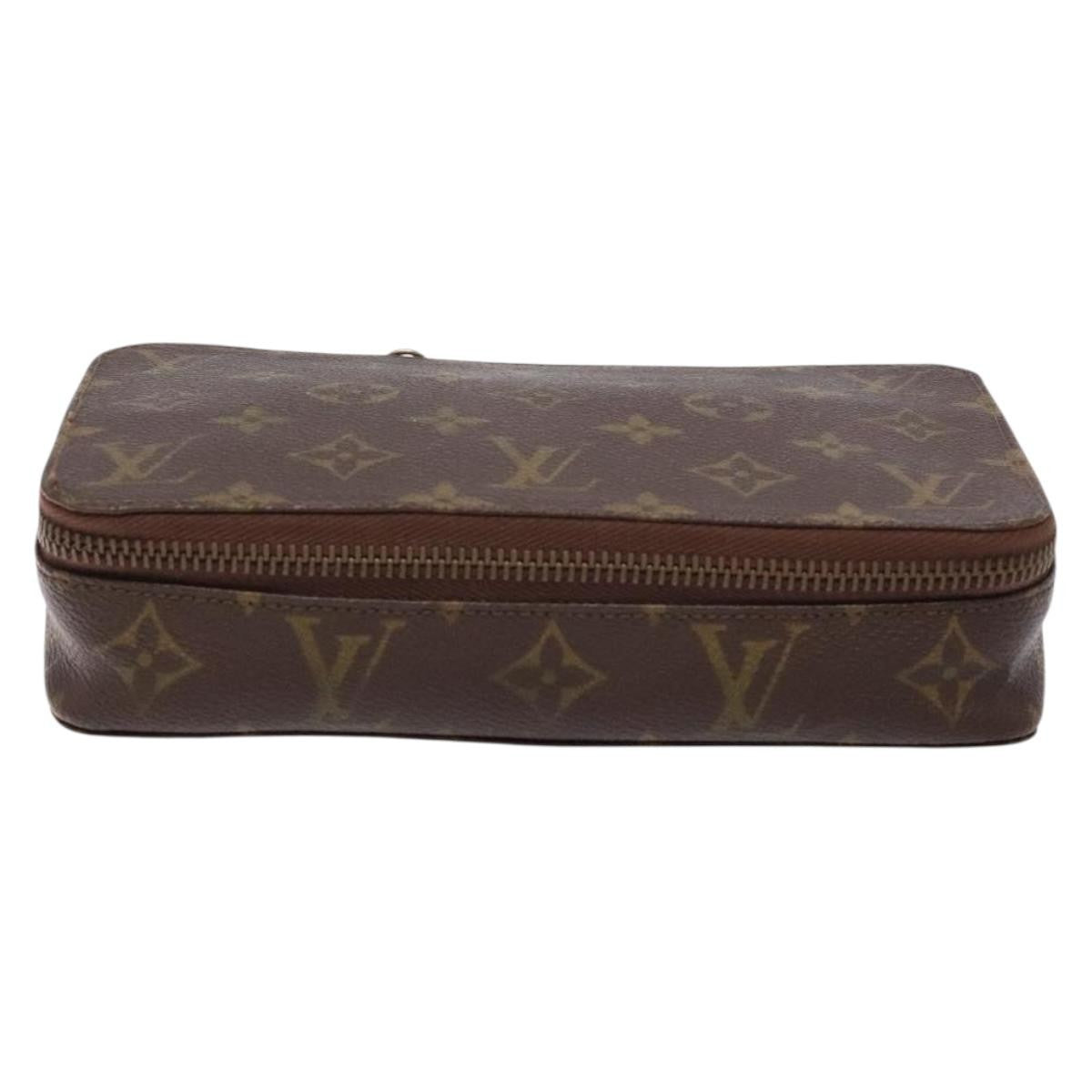 Louis Vuitton Vintage Jewelry Box Monogram Canvas, BROWN, CANVAS, Clutche & pouche
