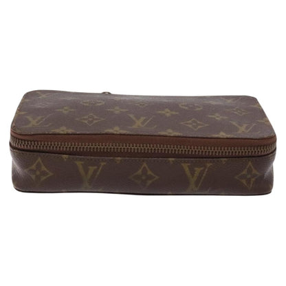 Louis Vuitton Vintage Jewelry Box Monogram Canvas, BROWN, CANVAS, Clutche & pouche