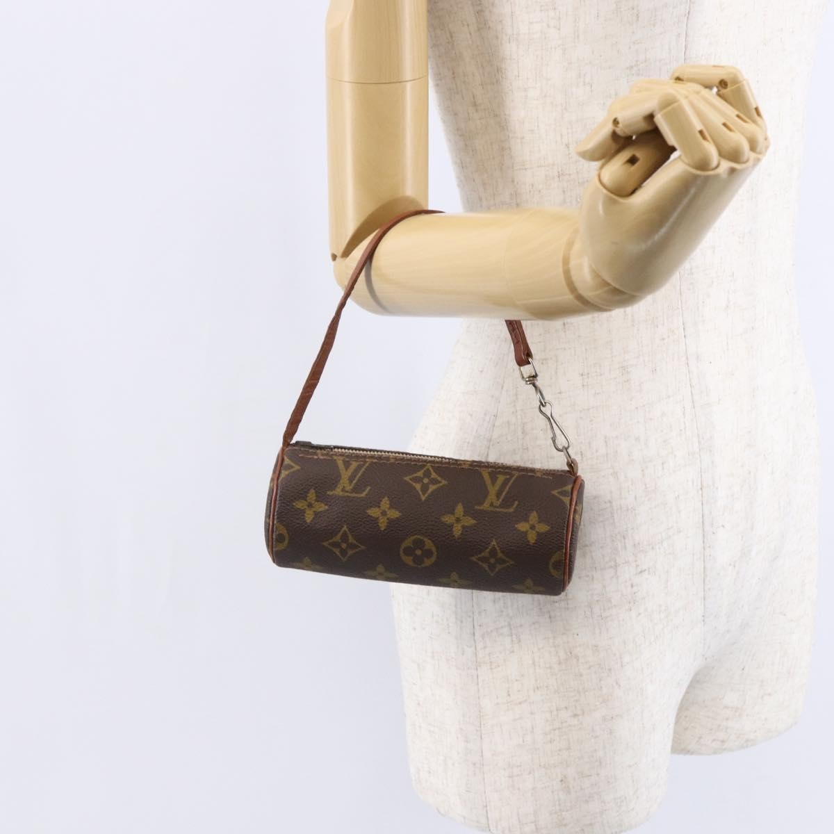 Louis Vuitton Papillon Pochette Monogram Canvas, BROWN, CANVAS, Clutche & pouche