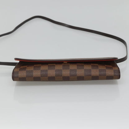 Louis Vuitton Twin Handbag Damier, BROWN, CANVAS, Handbag
