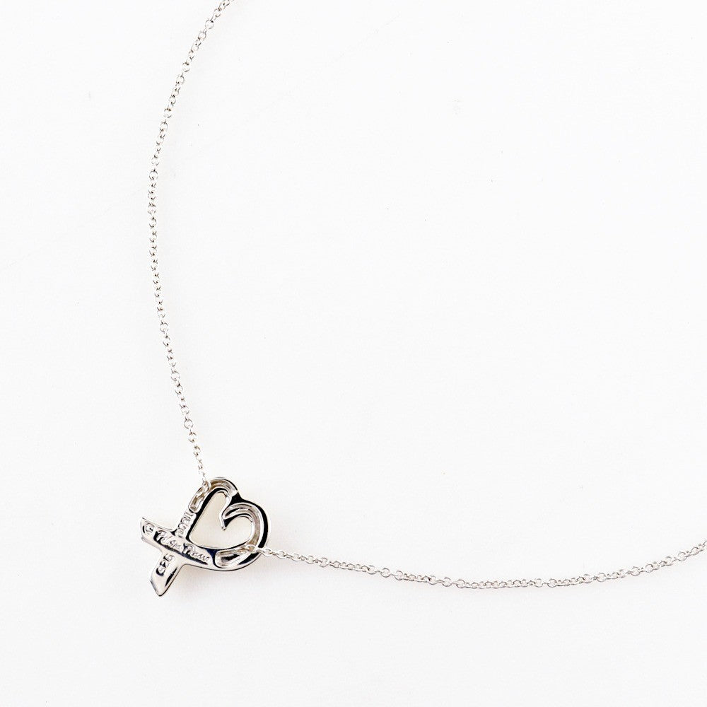 Tiffany & Co. Paloma Picasso Loving Heart Pendant Necklace Silver 925, SILVER, SILVER, Necklace