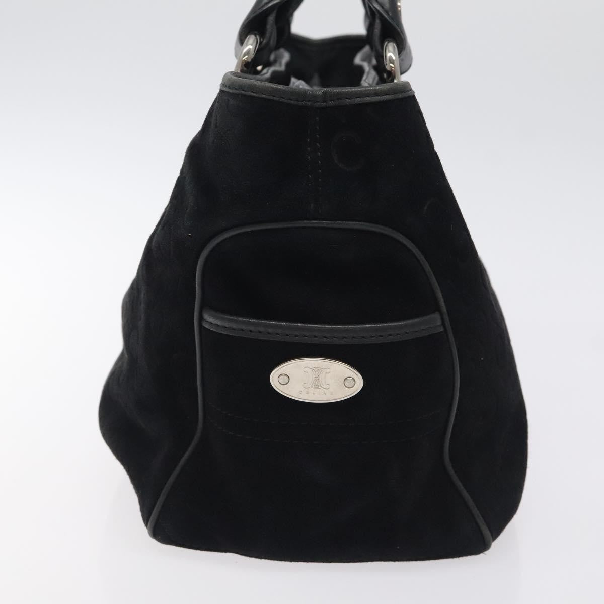 Celine Boogie Satchel Macadam, BLACK, CANVAS, Handbag