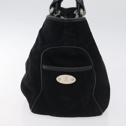 Celine Boogie Satchel Macadam, BLACK, CANVAS, Handbag