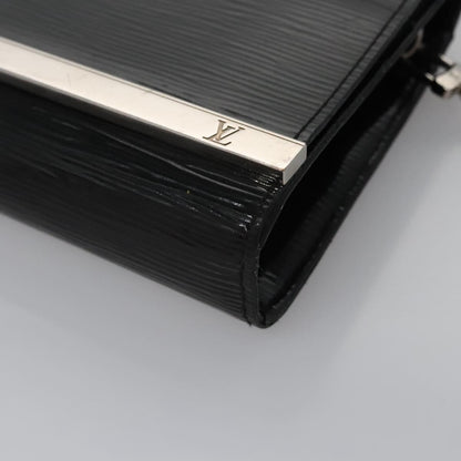 Louis Vuitton Sevigne Clutch Electric Epi Leather, BLACK, LEATHER, Shoulder bag