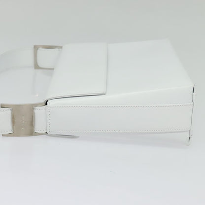 Salvatore Ferragamo Vala Shoulder Bag Leather, WHITE, LEATHER, Shoulder bag