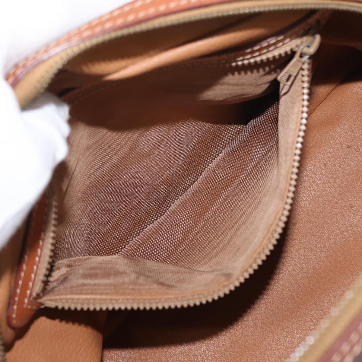 Celine Vintage Macadam Handbag Canvas and Leather, BROWN, CANVAS, Handbag