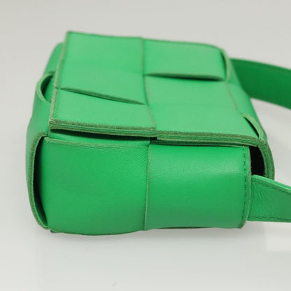 Bottega Veneta Cassette Crossbody Bag Maxi Intrecciato Leather, GREEN, LEATHER, Shoulder bag