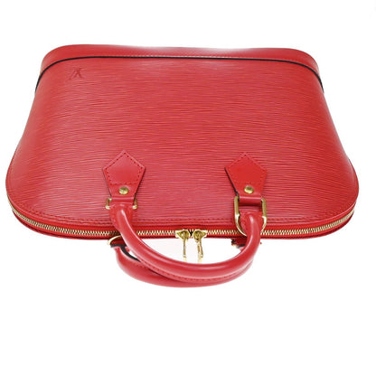 Louis Vuitton Alma Handbag Epi Leather, RED, LEATHER, Handbag