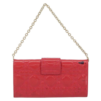 Christian Dior New Lock Pouch Cannage Quilt Patent, PINK, PATENT_LEATHER, Clutche & pouche