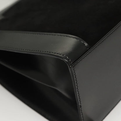 Celine Shoulder Bag Suede and leather, BLACK, SUEDE, Shoulder bag