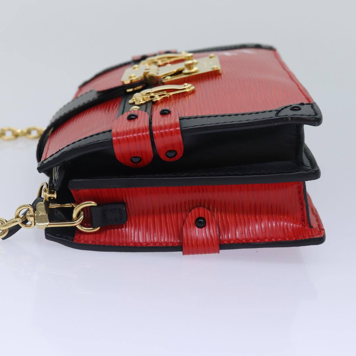 Louis Vuitton Trunk Clutch Epi Leather, RED, LEATHER, Clutche & pouche