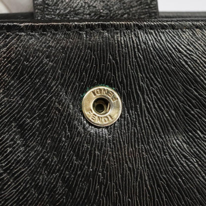 Fendi Bifold Flat Wallet Joshua Vides Printed Leather, BLACK, LEATHER, Wallets