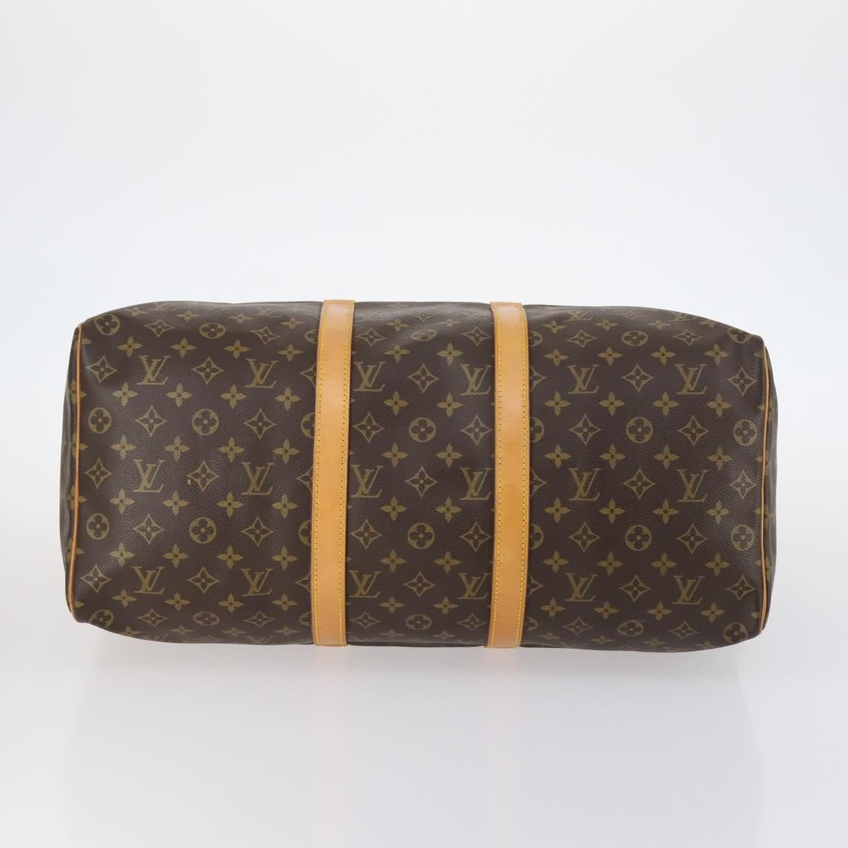 Louis Vuitton Keepall Bag Monogram Canvas, BROWN, CANVAS, Travel bag