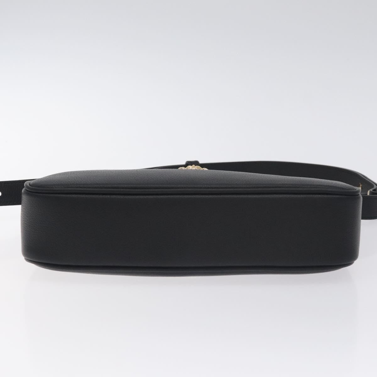 Versace Medusa Shoulder Bag Leather, BLACK, LEATHER, Shoulder bag