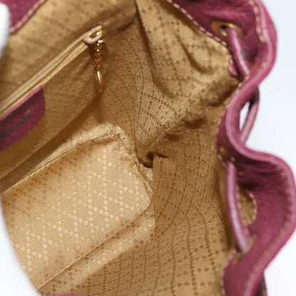 Gucci Vintage Bamboo Backpack Suede, PURPLE, SUEDE, Backpack