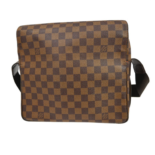 Louis Vuitton Naviglio Handbag Damier, Brown, Canvas, Shoulder Bag