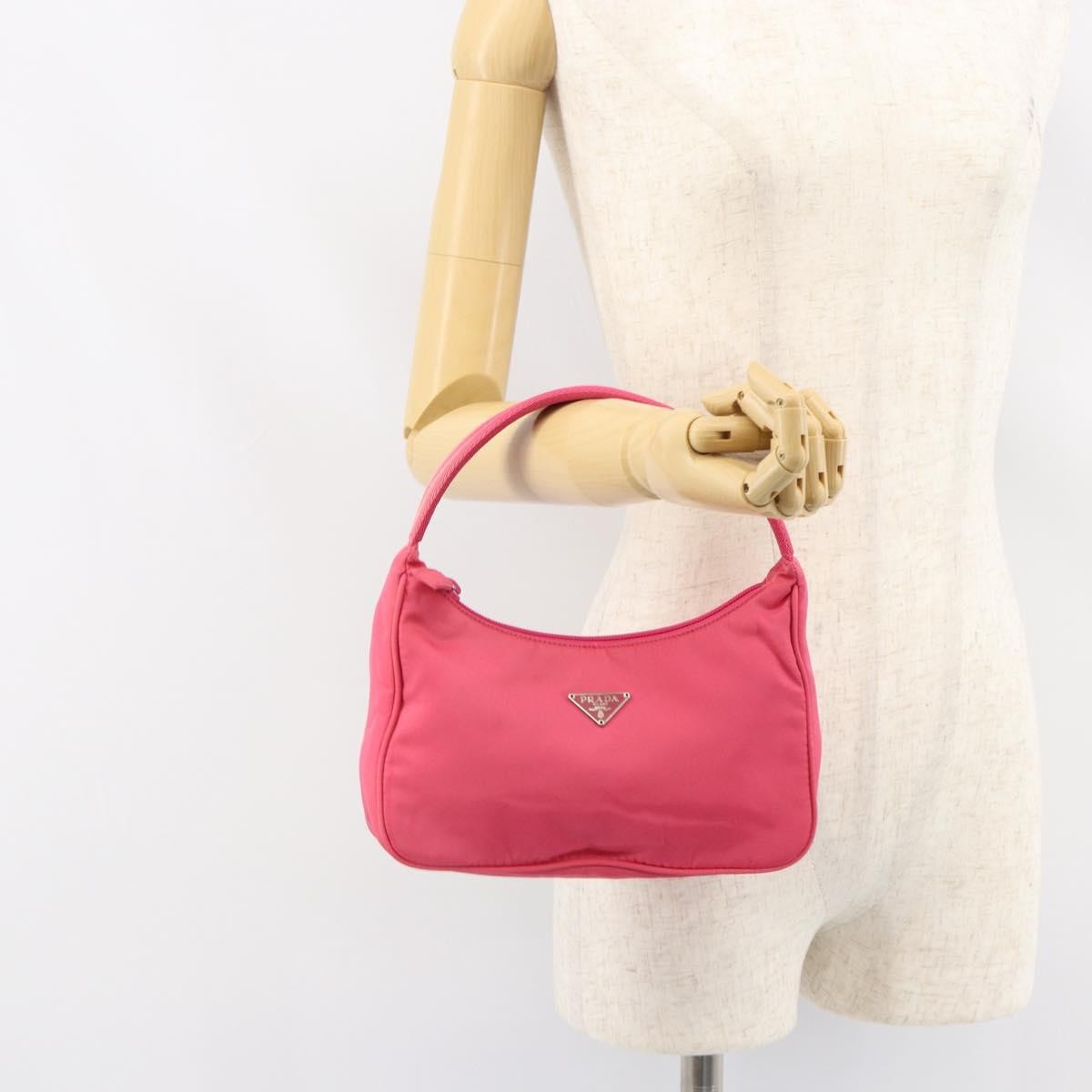 Prada Pochette Shoulder Bag Tessuto, PINK, NYLON, Clutche & pouche