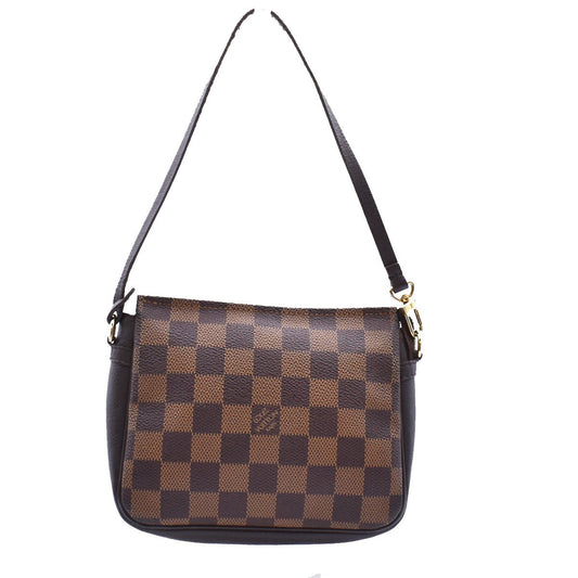 Louis Vuitton Trousse Make Up Bag Damier Canvas, BROWN, CANVAS, Clutche & pouche