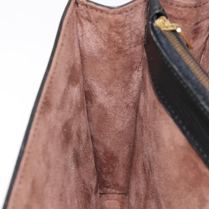 Versace Lock Flap Briefcase Leather, BLACK, LEATHER, Briefcase