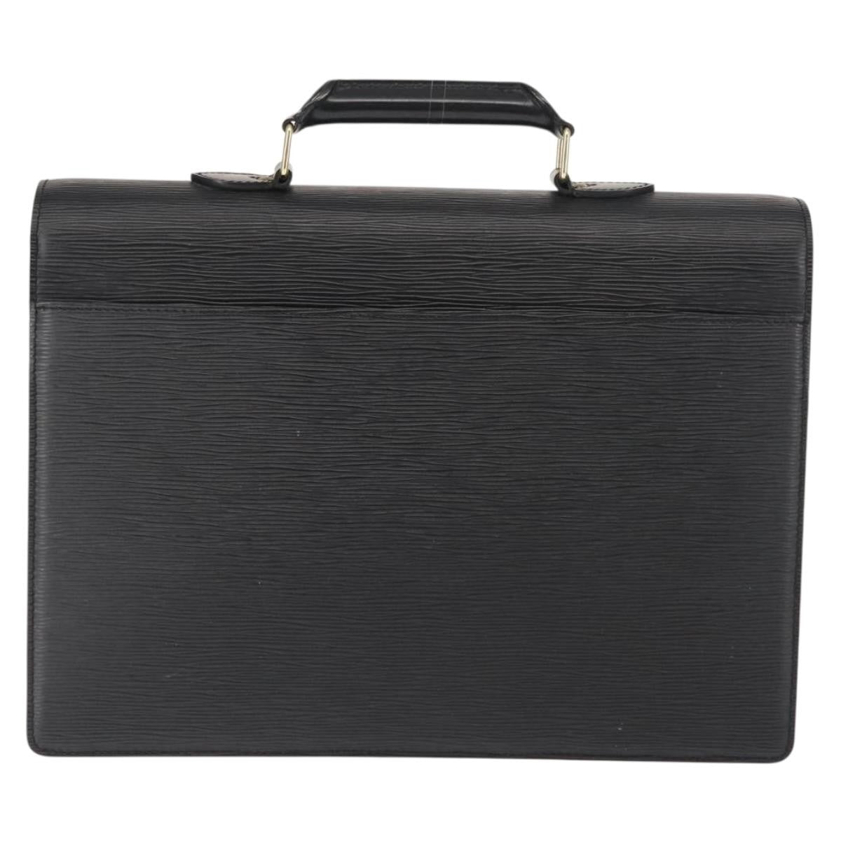 Louis Vuitton Serviette Conseiller Briefcase Epi Leather, BLACK, LEATHER, Briefcase